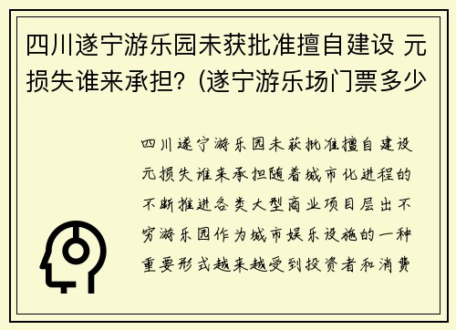 四川遂宁游乐园未获批准擅自建设 元损失谁来承担？(遂宁游乐场门票多少钱)